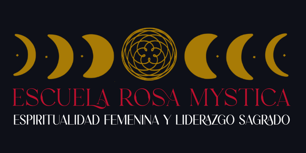 Escuela Rosa Mystica_Espiritualidad Femenina y Liderazgo Sagrado_Logo negreo